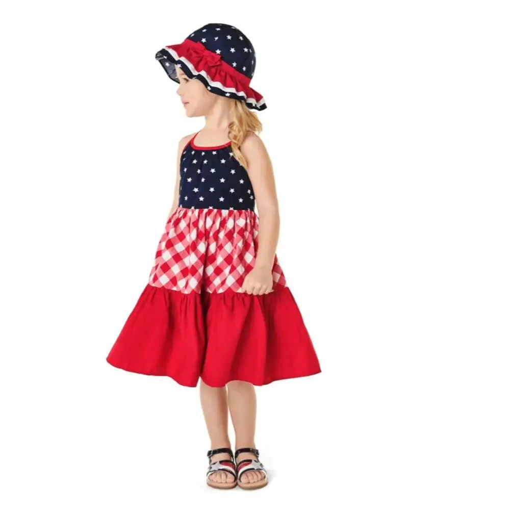 NWT Gymboree 4th of July Red, White & Blue Tiered Dress -American Cutie